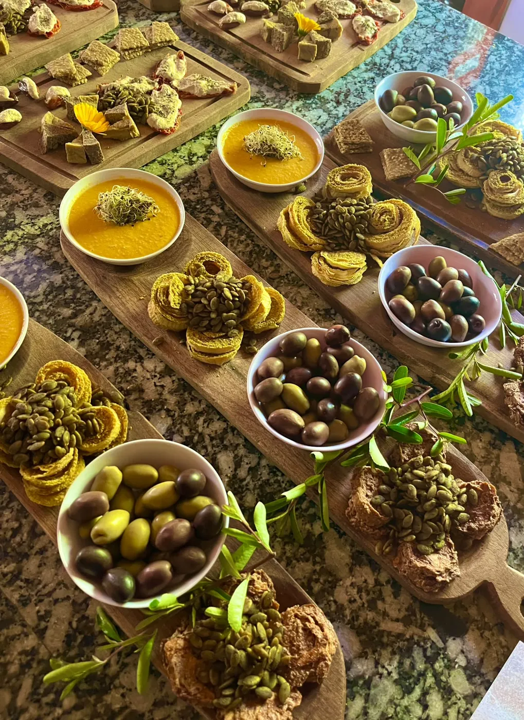 Tablas con preparaciones naturales